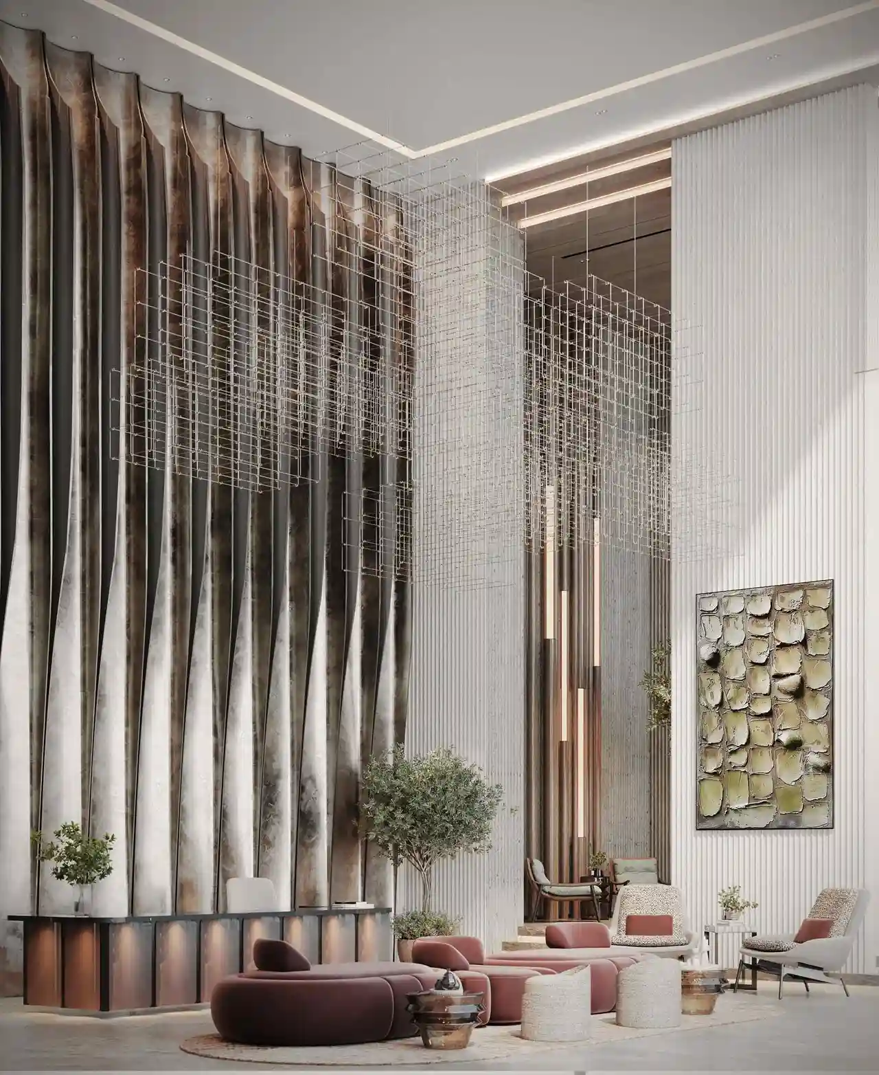 luxury lobby interior at Sunset Bay Grand by Imtiaz at Dubai Islands Presented by Tohid Fetrat