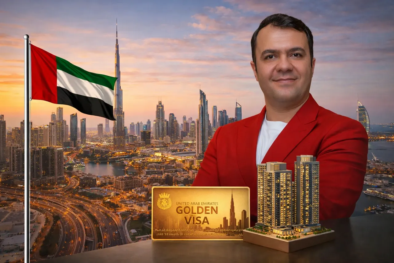 Dubai Golden Visa through property Ocean Views investment with skyline view property model and visa concept in Dubai Presented by Tohid Fetrat