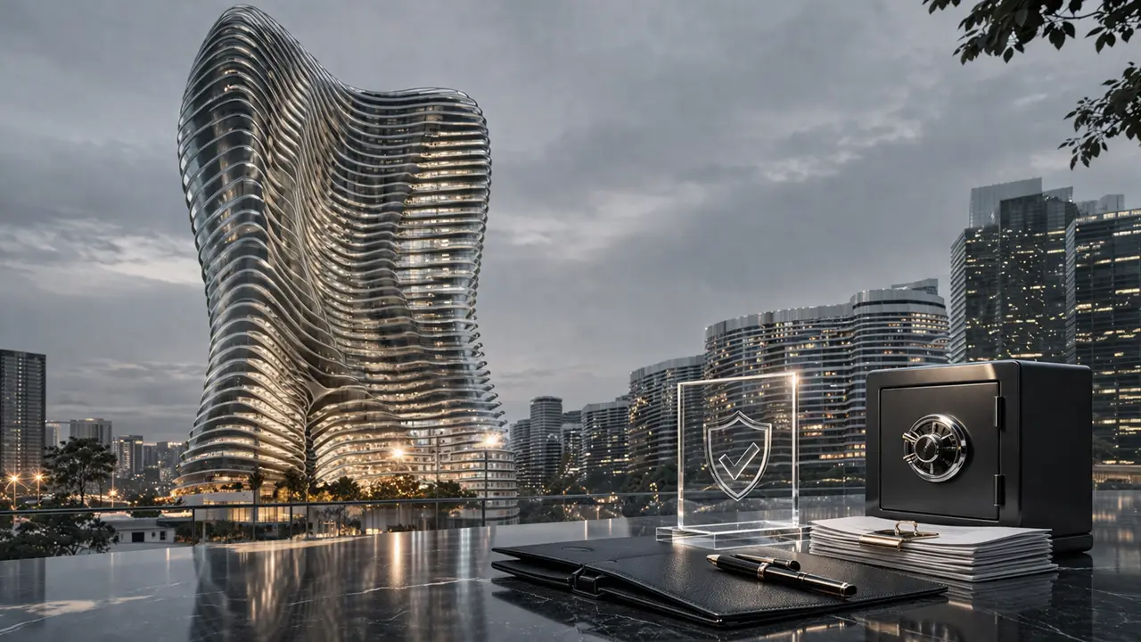 Escrow Accounts for Bugatti Residences secure contract and safe investment concept with luxury tower view in Business Bay Dubai Presented by Tohid Fetrat