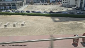 Lumena Alta construction update April 2026 showing groundwork activity and foundation elements in Business Bay Dubai captured by Tohid Fetrat