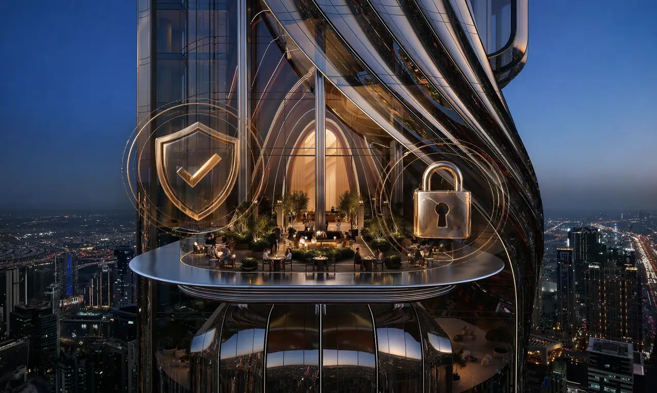 Escrow account security at Lumena Alta Dubai showing protected real estate investment environment with financial safety and buyer protection in Dubai Presented by Tohid Fetrat