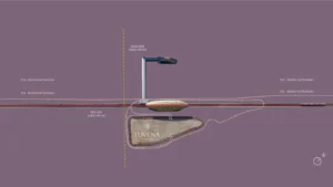 LUMENA by Omniyat office tower location map showing Sheikh Zayed Road E11 and Dubai Metro red and gold lines connectivity in Dubai - Presented by Tohid Fetrat
