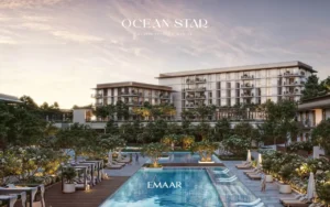 Ocean Star at Rashid Yachts & Marina by Emaar waterfront residential buildings with modern balconies and landscaped surroundings in Dubai - Presented by Tohid Fetrat