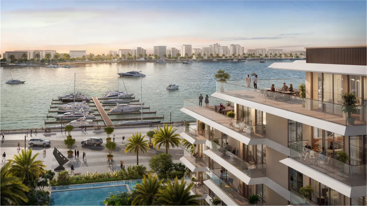 Ocean Views at Rashid Yachts & Marina by Emaar waterfront apartments overlooking marina, yachts, promenade, and sea view in Dubai - Presented by Tohid Fetrat