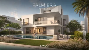 Palmiera at The Oasis by Emaar modern villa exterior with private pool garden and outdoor seating in Dubai - Presented by Tohid Fetrat