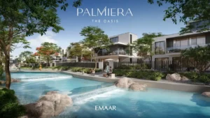 Palmiera at The Oasis by Emaar waterfront villas with landscaped lagoon and cascading water features in Dubai - Presented by Tohid Fetrat