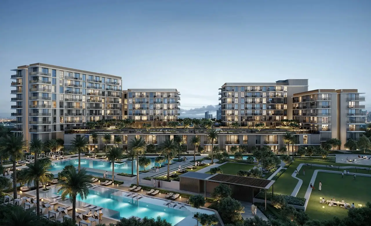 Sera 1 at Rashid Yachts & Marina by Emaar residential buildings with podium pool landscaped gardens and leisure amenities in Dubai - Presented by Tohid Fetrat