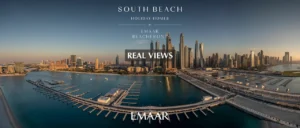 South Beach at Emaar Beachfront by Emaar real views aerial of marina waterfront and skyline in Dubai - Presented by Tohid Fetrat