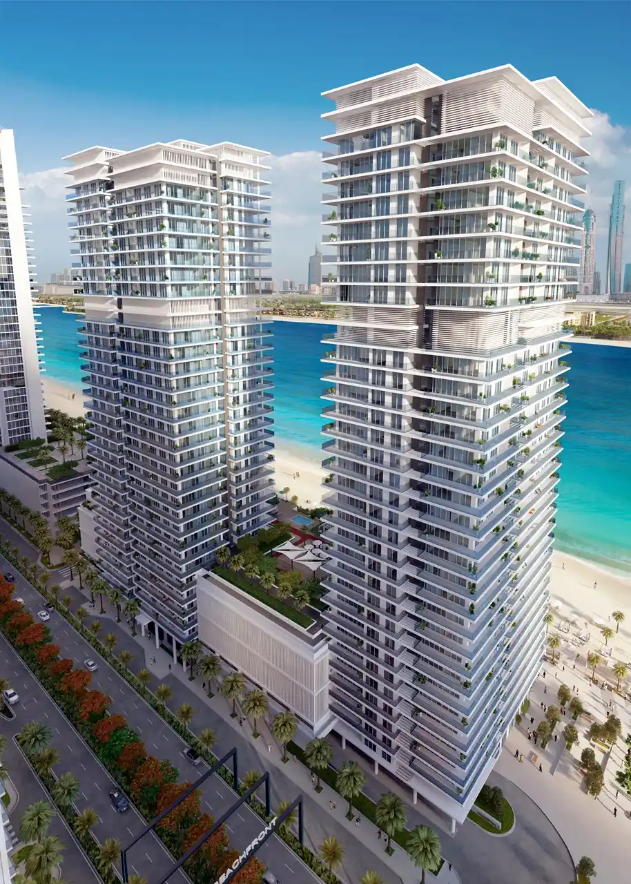 Sunrise Bay at Emaar Beachfront by Emaar twin residential towers with beachfront location modern architecture and Gulf views in Dubai - Presented by Tohid Fetrat