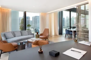 The Lana Residences Dorchester Collection by Omniyat 4 bedroom duplex with open plan living area and city views in Dubai - Presented by Tohid Fetrat
