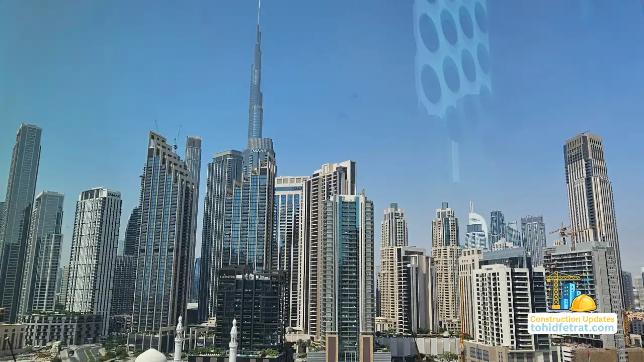 Downtown Dubai Construction Updates featuring Burj Khalifa, high rise residential towers and ongoing urban development within Dubai's iconic city center. Captured by Tohid Fetrat