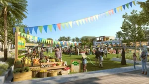 EDEN at The Valley by Emaar outdoor community market and social gathering area in Dubai - Presented by Tohid Fetrat