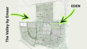 EDEN at The Valley location within The Valley Community by Emaar masterplan in Dubai Presented by Tohid Fetrat