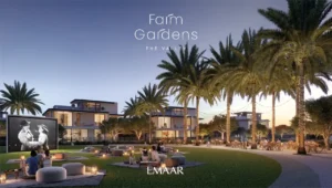 Farm Gardens The Valley by Emaar outdoor cinema and landscaped evening social space in Dubai - Presented by Tohid Fetrat