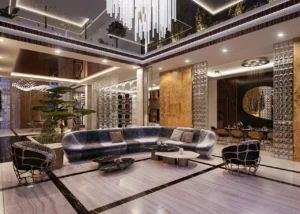 GEMS Estates by DAMAC at DAMAC Hills luxury living interior with designer furniture and premium modern finishes in Dubai - Presented by Tohid Fetrat