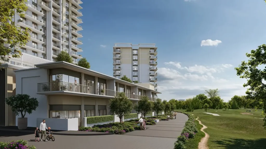 Golf Verge at Emaar South by Emaar residential exterior overlooking landscaped golf course surroundings in Dubai - Presented by Tohid Fetrat