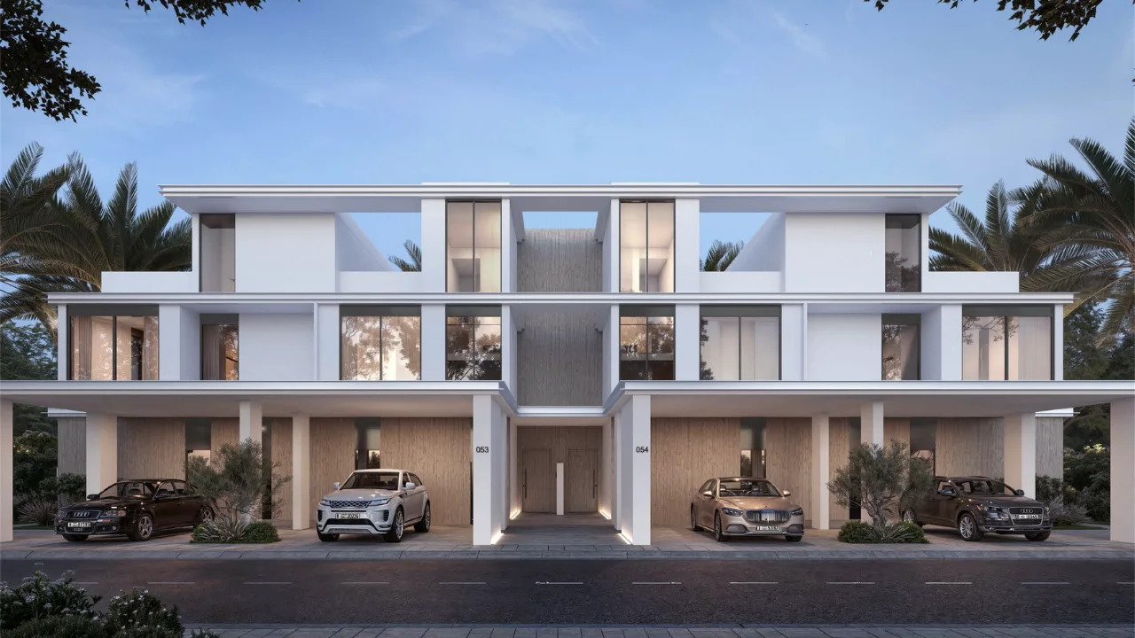 Modern townhouse residences at Greenway in Emaar South by Emaar for Construction Updates in Dubai Presented by Tohid Fetrat