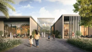 NARA at The Valley by Emaar community clubhouse entrance and lifestyle amenities in Dubai - Presented by Tohid Fetrat