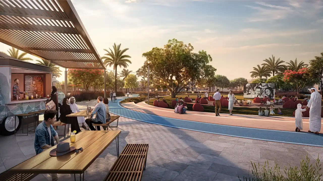 NARA at The Valley by Emaar community social park and outdoor leisure area in Dubai - Presented by Tohid Fetrat