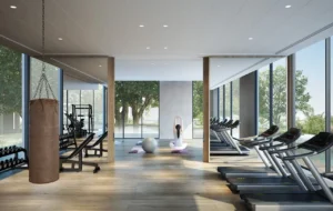 NARA at The Valley by Emaar fitness center and modern gym amenities in Dubai - Presented by Tohid Fetrat