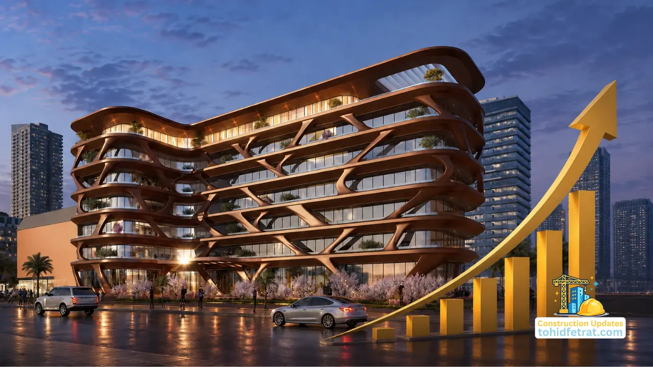 Modern architectural residential development and urban expansion concept featured in Palladium Development Urban Expansion and Residential Growth in Dubai Presented by Tohid Fetrat