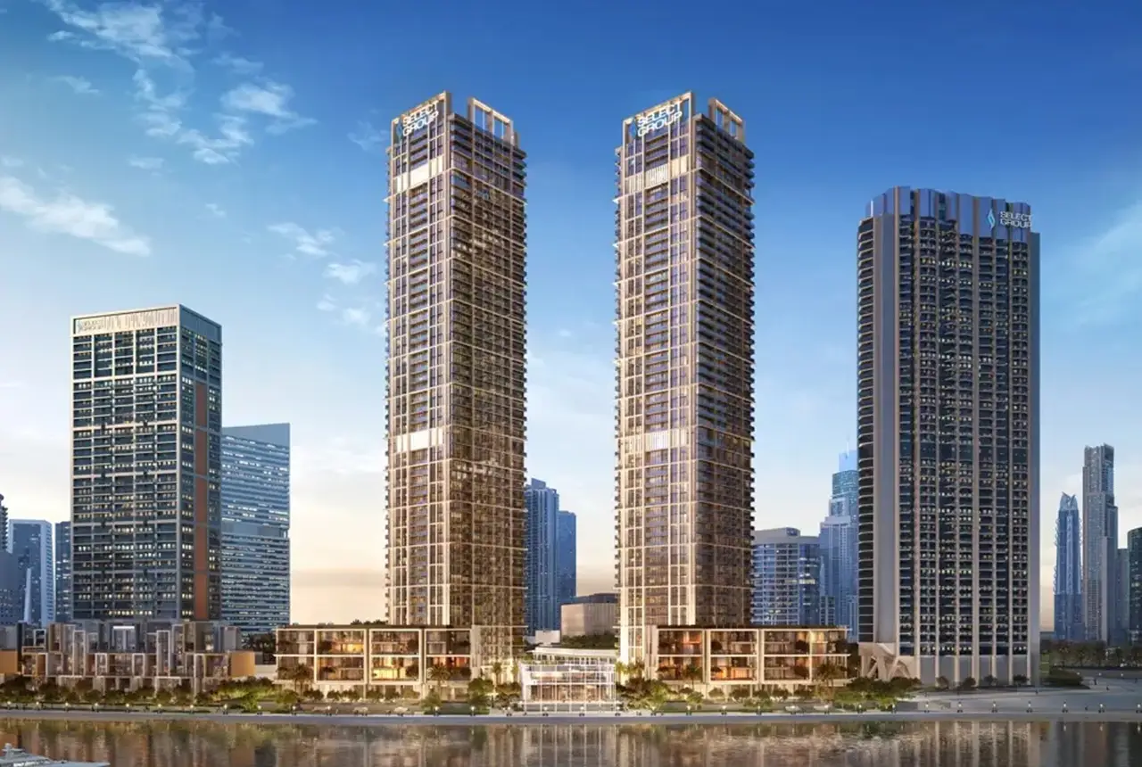 Peninsula Four The Plaza construction update towers in Business Bay Dubai waterfront district Presented by Tohid Fetrat