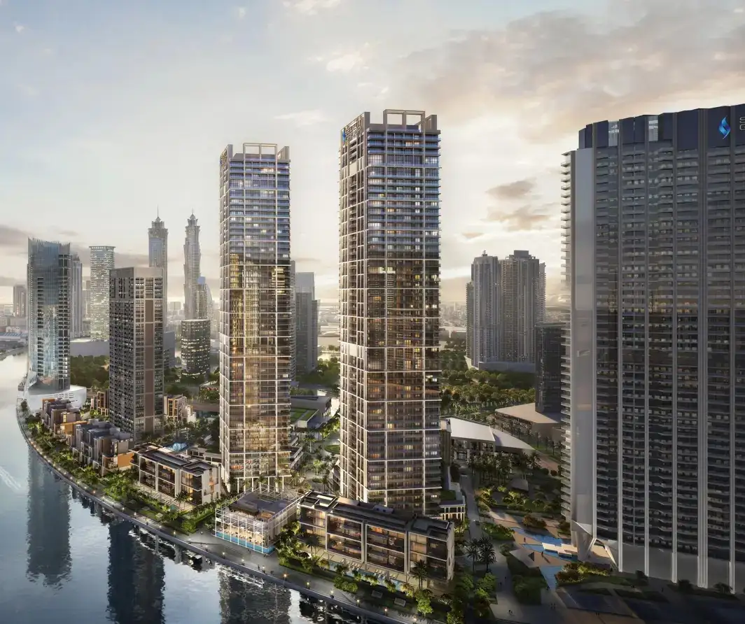 Peninsula Four The Plaza by Select Group waterfront residential towers along Dubai Canal in Business Bay Dubai Presented by Tohid Fetrat