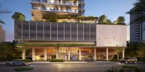 Rove Home Downtown Dubai by IRTH Development contemporary building facade and entrance frontage in Dubai Presented by Tohid Fetrat