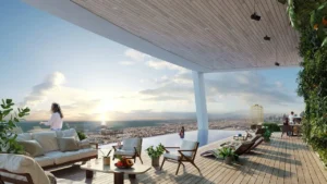 Safa One by DAMAC in Safa Park luxury sky lounge with infinity pool and panoramic Gulf views in Dubai - Presented by Tohid Fetrat