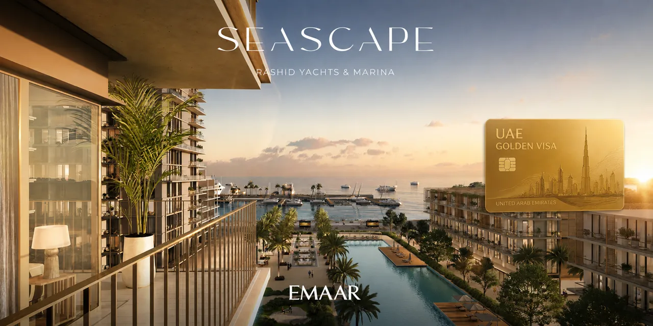 Luxury waterfront view at Seascape Rashid Yachts and Marina by Emaar with UAE Golden Visa card in Dubai Presented by Tohid Fetrat