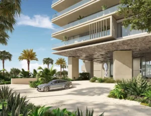 Six Senses Residences The Palm by Select Group main entrance with landscaped surroundings in Dubai - Presented by Tohid Fetrat