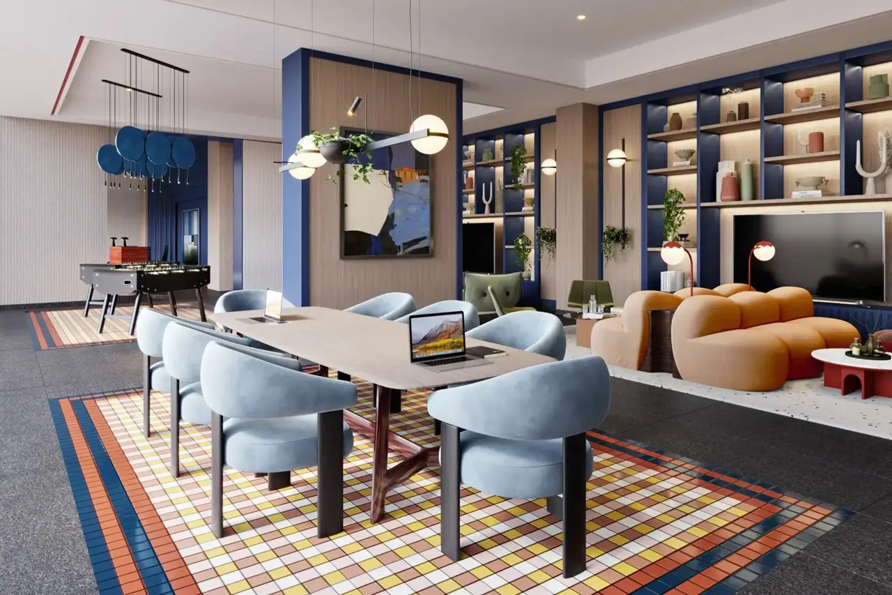 The Edge by Select Group co working lounge and entertainment area interior in Dubai - Presented by Tohid Fetrat