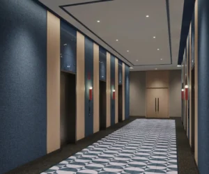 The Edge by Select Group elevator lobby interior design in Dubai - Presented by Tohid Fetrat