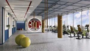 The Edge by Select Group fitness gym and boxing studio with Burj Khalifa view in Dubai - Presented by Tohid Fetrat