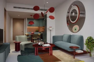 The Edge by Select Group modern living room interior design in Dubai - Presented by Tohid Fetrat
