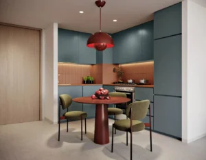 The Edge by Select Group modern kitchen and dining area interior in Dubai - Presented by Tohid Fetrat