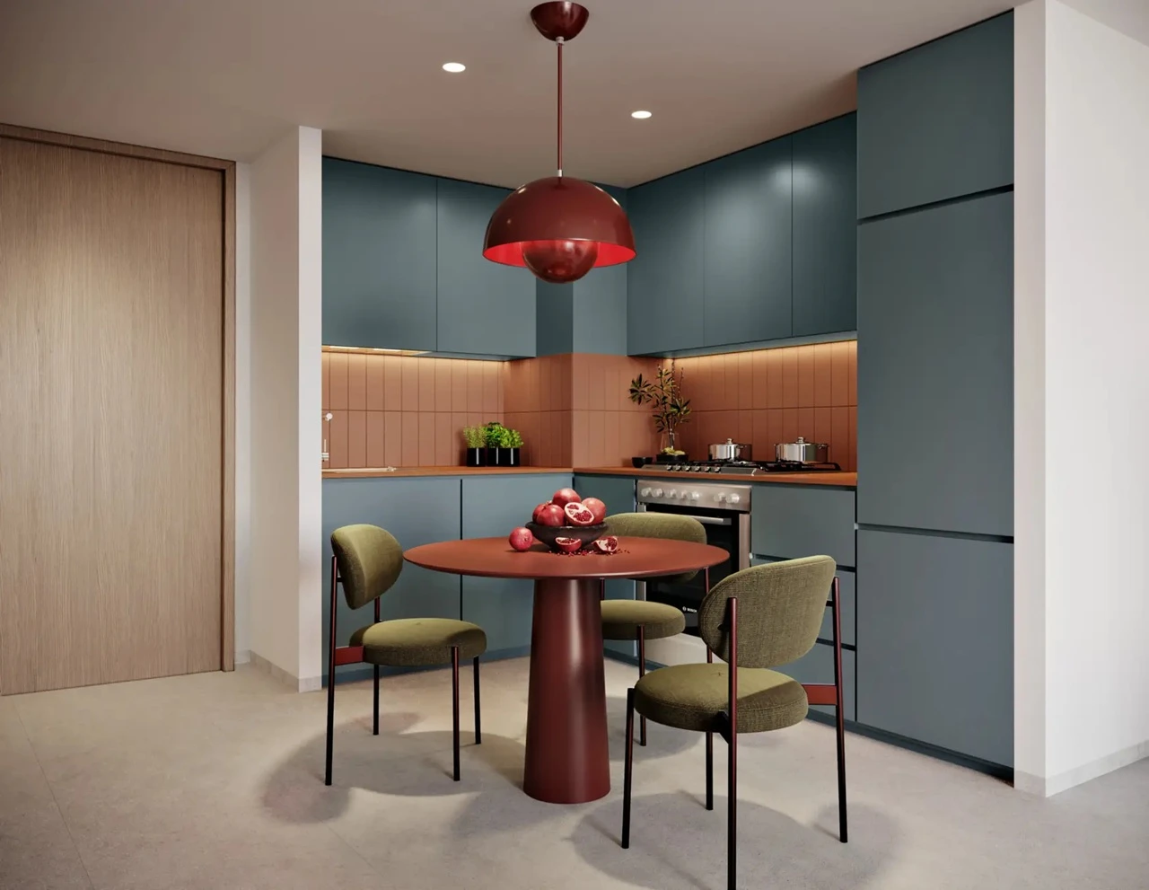 The Edge by Select Group modern kitchen and dining area interior in Dubai - Presented by Tohid Fetrat