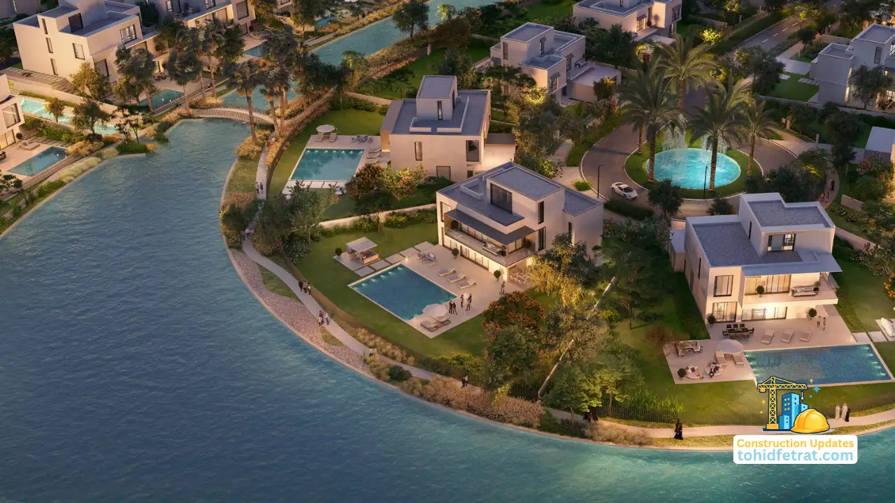 Why The Oasis Construction Updates Matter for Dubai Property Investors featuring waterfront villas, private pools, landscaped surroundings and luxury lagoon living in Dubai. Presented by Tohid Fetrat