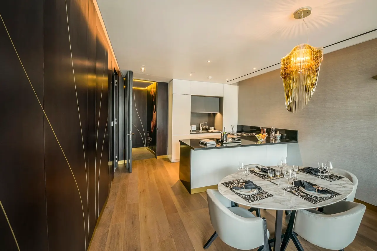 The Opus Residences by OMNIYAT luxury dining and kitchen interior in Dubai - Presented by Tohid Fetrat