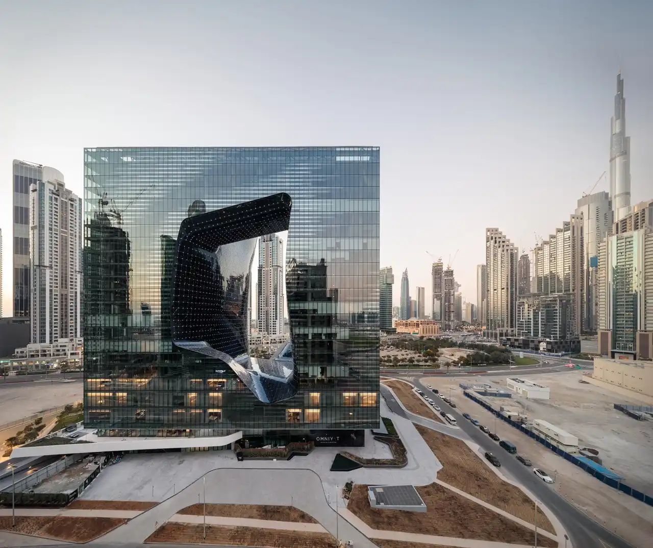 The Opus Residences by OMNIYAT exterior view near Burj Khalifa in Dubai - Presented by Tohid Fetrat