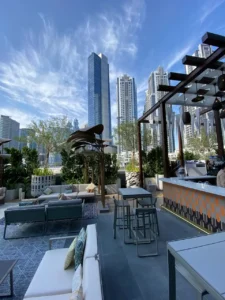 The Opus Residences by OMNIYAT Deseo Rooftop Lounge with Dubai skyline views - Presented by Tohid Fetrat