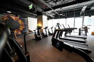 The Opus Residences by OMNIYAT modern fitness gym interior in Dubai - Presented by Tohid Fetrat