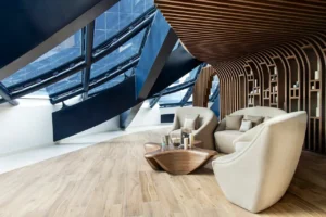 Luxury spa relaxation lounge at The Opus Residences by OMNIYAT in Dubai - Presented by Tohid Fetrat