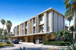 Tilal Binghatti Grand Villa by Binghatti modern villa façade with tropical landscaping and contemporary architecture in Dubai - Presented by Tohid Fetrat