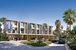 Tilal Binghatti Villa community streetscape with contemporary architecture, landscaped roads, and luxury residences in Dubai - Presented by Tohid Fetrat