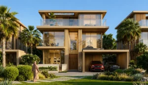 Tilal Binghatti Villas & Mansions by Binghatti luxury mansion facade with panoramic glazing and landscaped surroundings in Dubai - Presented by Tohid Fetrat