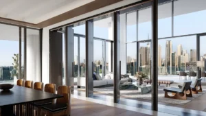 VELA Dorchester Collection by Omniyat luxury residence with open living space and panoramic Dubai skyline views in Dubai - Presented by Tohid Fetrat