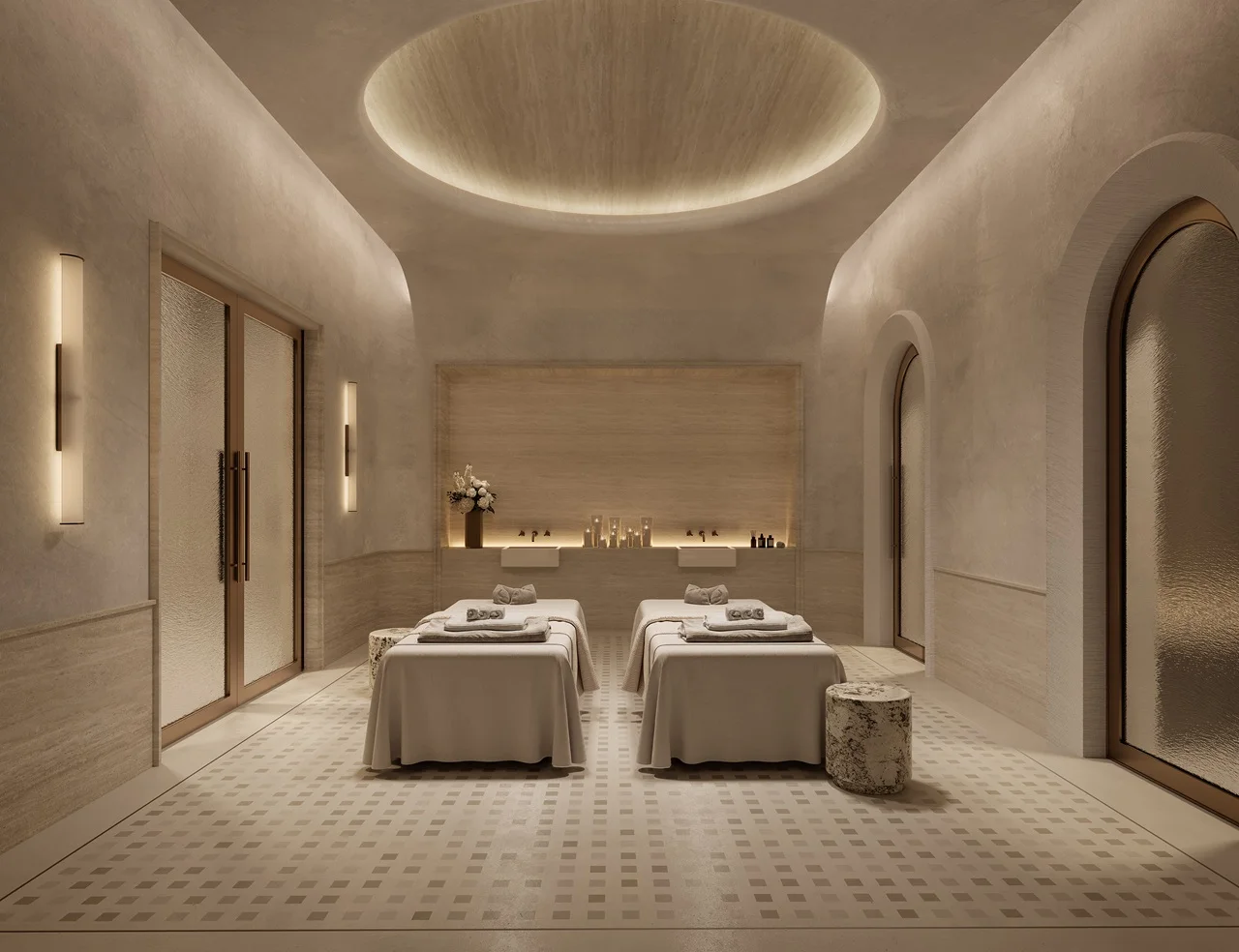 VELA Viento Dorchester Collection by Omniyat luxury spa treatment room with serene wellness ambiance in Dubai - Presented by Tohid Fetrat