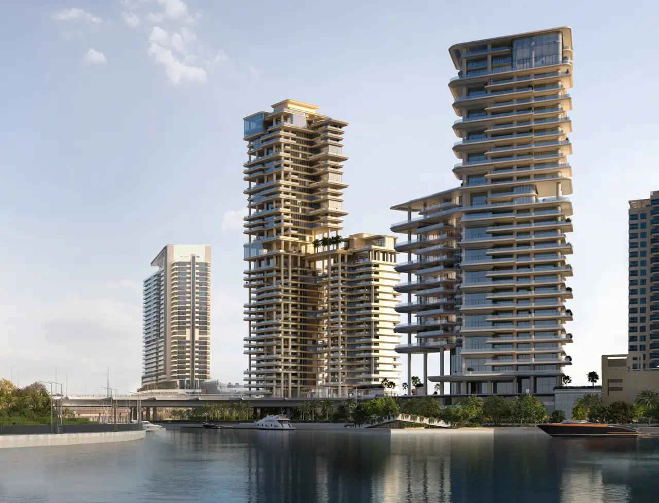 VELA Viento Dorchester Collection by Omniyat luxury waterfront towers overlooking the marina in Dubai - Presented by Tohid Fetrat