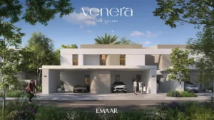 Venera at The Valley by Emaar modern townhouse exterior surrounded by landscaped greenery and contemporary architecture in Dubai - Presented by Tohid Fetrat